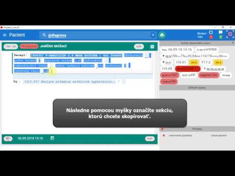 Náhľad videa Ako kopírovať sekcie v rámci dekurzu v systéme CURO