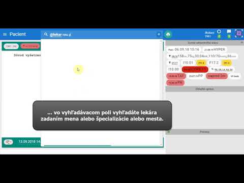 Náhľad videa Práca so sekciou Dôvod vyšetrenia / Odosielajúci lekár