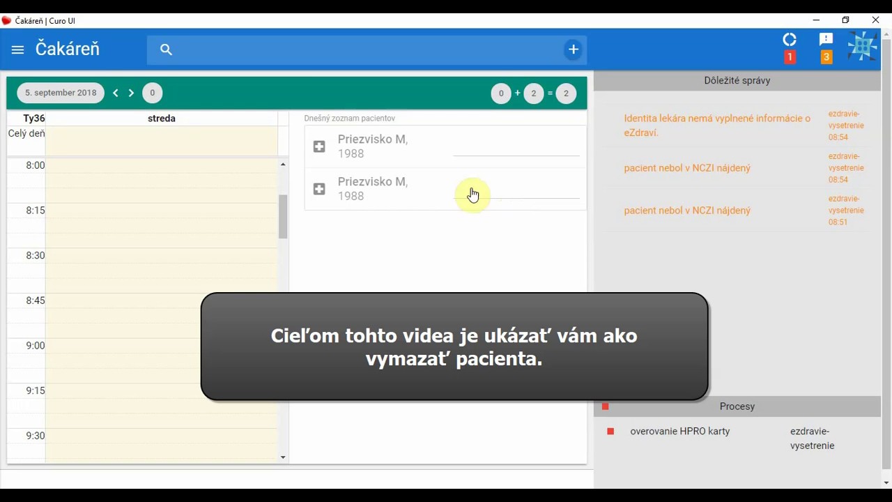 Náhľad videa Ako vymazať pacienta