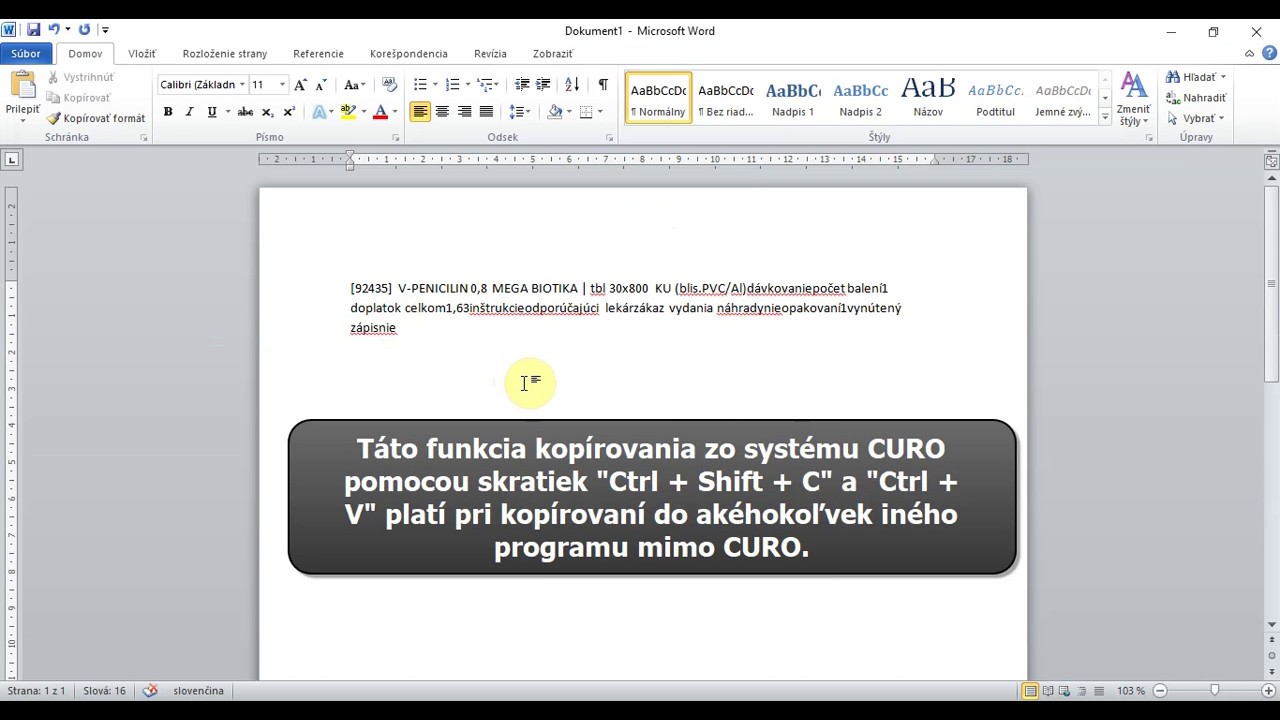 Náhľad videa Ako kopírovať sekcie dekurzu mimo systém CURO