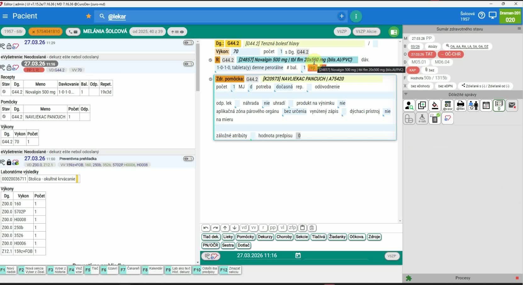Kategorizované lieky a pomôcky podľa diagnózy