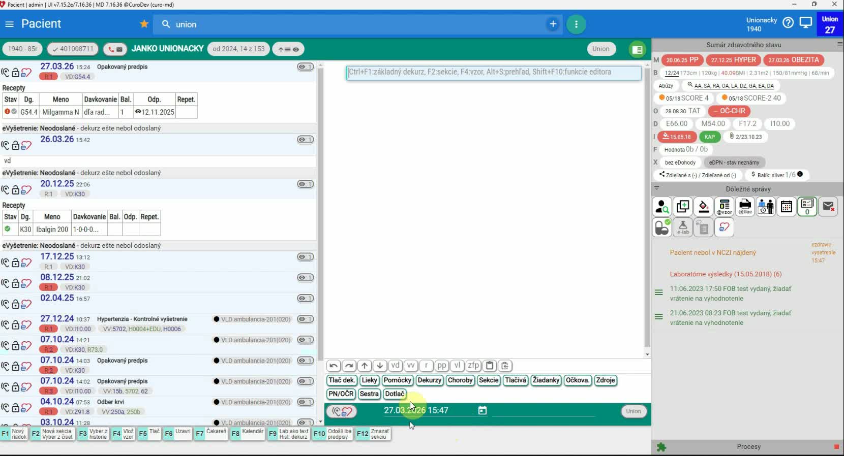 Predpis lieku v dekurze viacerými spôsobmi